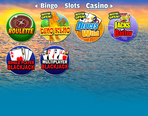 Goto to game button Bingo Menu